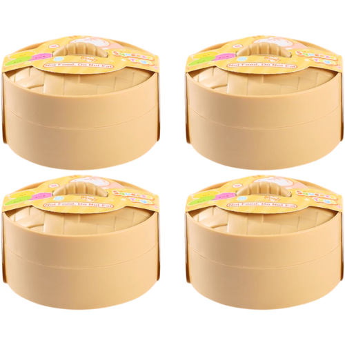 Lemoneon glitter dumpling squishy mystery box, 4 bamboo steamer boxes